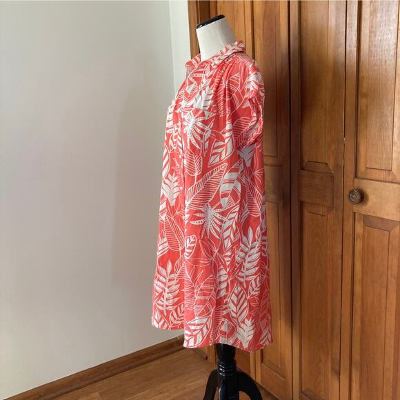 Old Navy Tropical Print Linen Blend Shift Dress, Size L - Picture 2 of 5